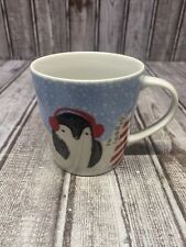 Starbucks Coffee Mug Penguin With RED Earmuffs Winter 8 oz Cup 2016 picture