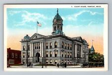 Pontiac MI-Michigan, Court House, Exterior, Vintage Postcard picture