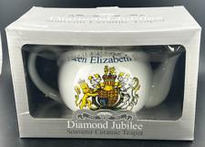 QUEEN ELIZABETH II DIAMOND JUBILEE 2012 SOUVENIR TEAPOT - IN BOX picture