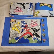 VTG 1994 Saban’s Mighty Morphin Power Rangers Twin Single Bed Sheet Set 3 Piece picture