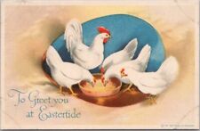 c1910s EASTER Greetings Postcard White Chickens / Un-Signed Clapsaddle - Unused picture