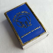 Vintage Top of the World Hotel Barrow Alaska Match Box Wooden Matches Unstruck picture