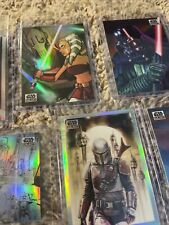 2021 TOPPS CHROME STAR WARS GALAXY 6x LOT | SILVER MANDALORIAN VISIONS CARD🔥 picture