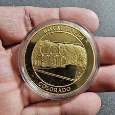 Royal Gorge Colorado Built 1929 Gold Tone State Souvenir Challenge Coin Token picture