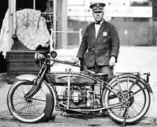 1922 POLICE MAN & His WILLIAMS & HENDERSON MOTORCYCLE 8.5X11 Photo picture