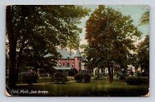 Flint MI-Michigan, Oak Grove, Antique, Vintage c1908 Postcard picture