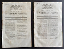 1847 x 2 New South Wales Government Gazette - ORIGINAL - FREE EXPRESS AUST picture