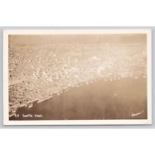 RPPC 1940s Aerial View Postcard Of Seattle Wash. Kodak Black Stamp Paper picture