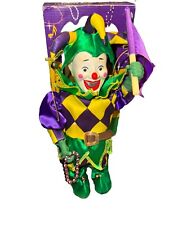 Vintage Realistic Animation Jester Plays Mardi Gras Music In Beautiful Costume picture