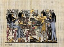 Authentic Hand Painted Ancient Egyptian Papyrus,-Marriage rituals  8x12” picture