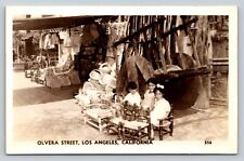 c1948 RPPC Olvera Street Children Los Angeles California CA VINTAGE Postcard picture