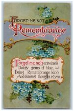 Language Of Flowers Romance Postcard Forget Me Not Remembrance Springfield OH picture