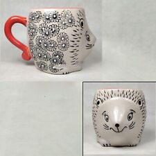 Anthropologie Porcupine Hedgehog Mug Animal Hand Painted Japan Yokohama Studio picture