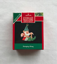 1993 Learning to Skate ~ Elf Skating ~ Hallmark Miniature Ornament picture