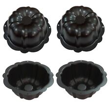 Proshopping Carbon Steel Mini Bundt Cake Pans, 4 Inch Metal Nonstick Fluted C... picture
