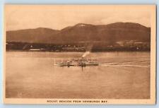 Newburgh New York Postcard Mount Beacon From Newburgh Bay Scene c1920s Steamship picture