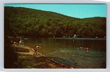 New Fairfield CT-Connecticut, Squantz Pond State Park, Swimming Vintage Postcard picture
