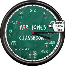 Personalized Name Chemistry Math Science Teacher Classroom Gift Sign Wall Clock picture