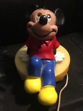 Vintage 80s Mickey Mouse Lamp And Night Light Underwriters Laboratories WORKS. picture