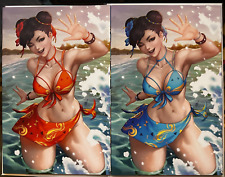 🔥 2023 STREET FIGHTER SWIMSUIT SPECIAL #1 EJIKURE Red & Blue LTD 400 COA picture