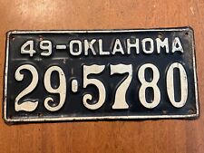 1949 Oklahoma License Plate Tag 29-5780 picture