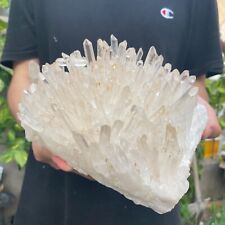 4.6lb Large Natural White Clear Quartz Crystal Cluster Raw Healing Specimen picture