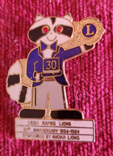Lions Club Raccoon Pin With Jewelled Eyes picture