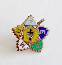 Vintage FECMU Lapel Pin Royal Neighbors of America Insurance Women Led picture