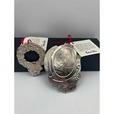 1989 and 1990 Frederick and Nelson Sterling Silver Ornaments (2) Vintage 77g picture