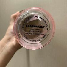 Starbucks Tumbler Pink Sakura Double Glass Straw Cup 591 ml+ Cherry Blossom Plug picture