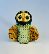 Vintage Colorful and Brite Paper Mache OWL Folk Art Hand Painted  Mexico 7” picture