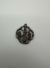 Vintage Sterling Silver Creed Religious Medal 2.7cm picture