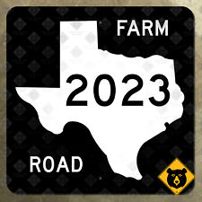 Texas Farm to Market Road 2023 route marker 1965 road sign US 59 Garrison 16x16 picture