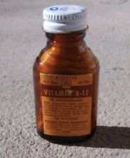 Vintage REXALL Vitamin B-12 BROWN GLASS BOTTLE picture