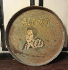 Vintage 1950s Alcohol Sign Handpainted Large Metal Bar Advertising Display Rare picture