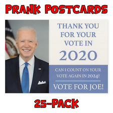 25-Pack Prank Postcards - Joe Biden Thank You For Vote - You Send To Victims picture