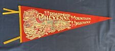 Vintage Red Wool Felt BROADMOOR CHEYENNE MOUNTAIN WIll ROGERS Rare Pennant  picture