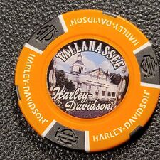 TALLAHASSEE HD ~ FLORIDA (Orange/Black Full Color) Harley Davidson Poker Chip picture