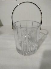 Vintage Cut Crystal Ice Bucket With Polished Chrome Handle. This Ice Bucket... picture