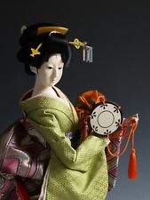 Old Vintage Japanese GEISHA Doll -Traditional Percussion Yamashina- Oyama Doll picture