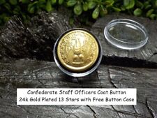 24k Gold Plated Confederate Staff Officers Coat Button picture