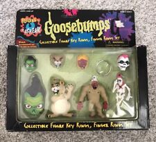 Vtg 1996 RL Stine Goosebumps Collectible Figure Keychain Rings Set Curly & More picture