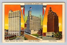 Jackson MS-Mississippi, Skyscrapers of Jackson, Antique Vintage Postcard picture