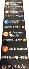 Vintage NYC Subway R32 Rollsign Set 1980s Helvetica Full Signage picture