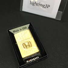 Zippo Honda Emblem Logo Metal Gold Regular Case Brass Oil Lighter Japan picture
