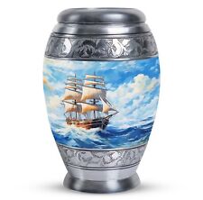 Cremation Urns For Men Beautiful Old Ship Keepsake Memorial Funeral Handcrafted picture