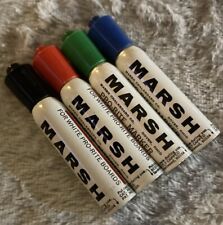 Vintage Marsh Pro-Rite Expo Marker Old School Smell Rare Set Of 4 NOS VHTF picture