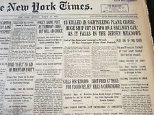 1929 MARCH 18 NEW YORK TIMES - 13 KILLED SIGHTSEEING PLANE CRASH - NT 6631 picture