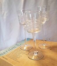 PartyLite Clear Lines Stemmed Trio P90597 New in Original Box picture
