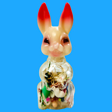 Vintage Plastic Bunny Surprise Toys Candy Container Bank Hong Kong Rabbit 1958 picture